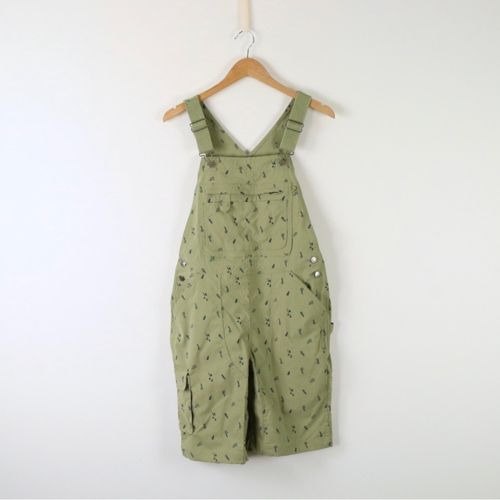 Duluth Heirloom Botanical Print Gardening Short Overalls